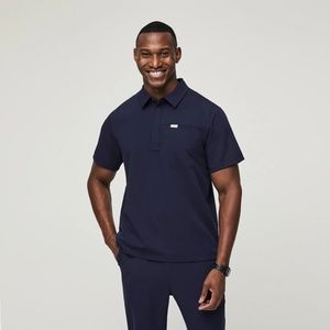 Figs Lima Shortsleeve Cargo ScrubPolo XL - Navy